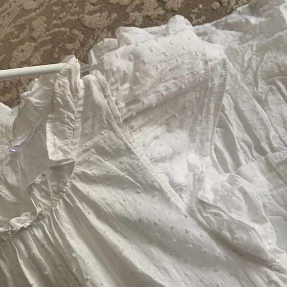 Talulah white eyelet tiered ruffle dress Swiss dots sz S party summer Olivaceous - Picture 4 of 16